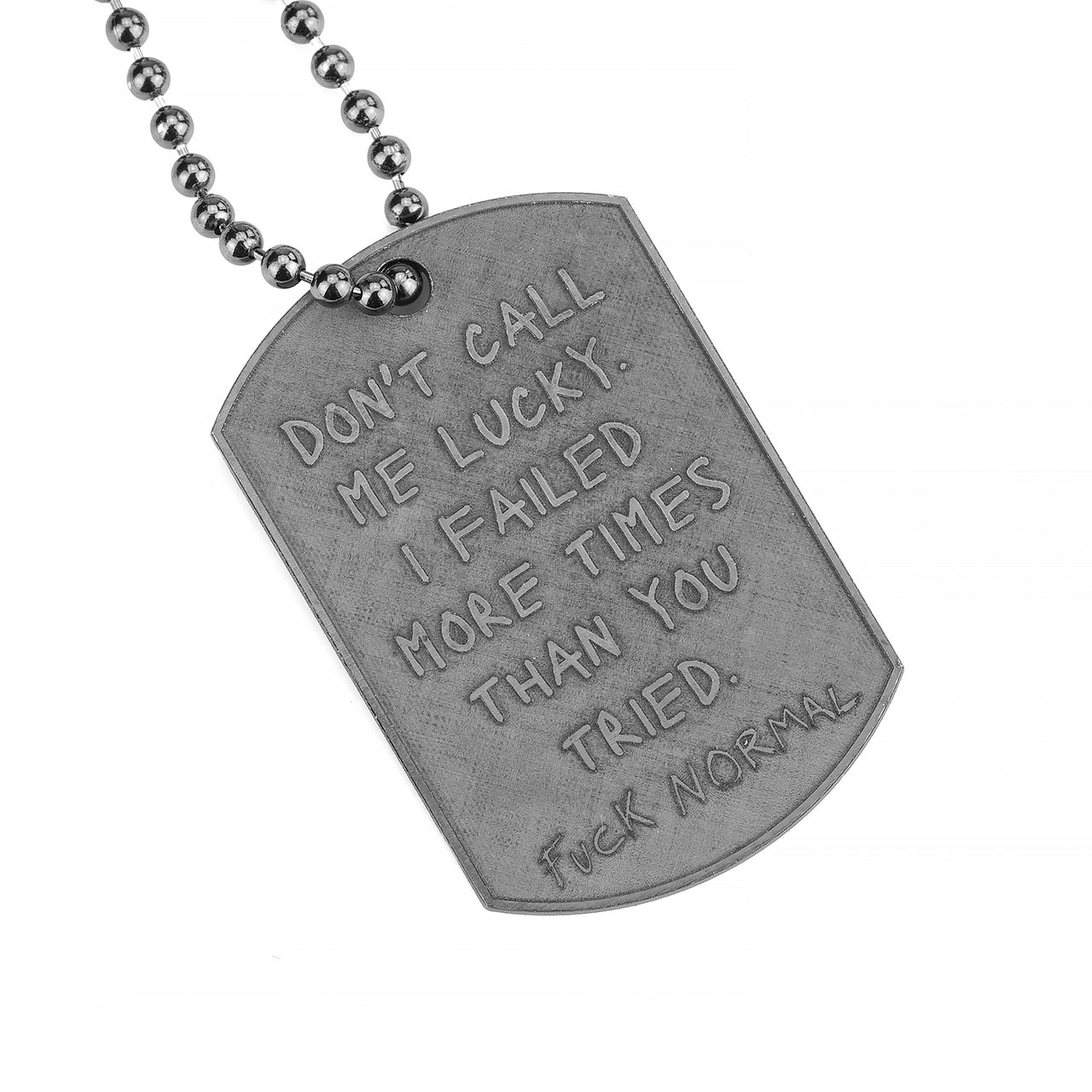 Military Big Black Rhodium Don'T Call Me Lucky