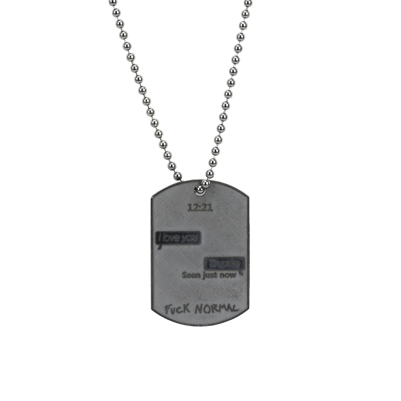 Military Big Black Rhodium Love Thanks
