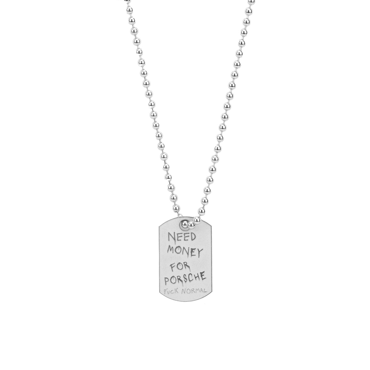 Military Small White Rhodium Porsche