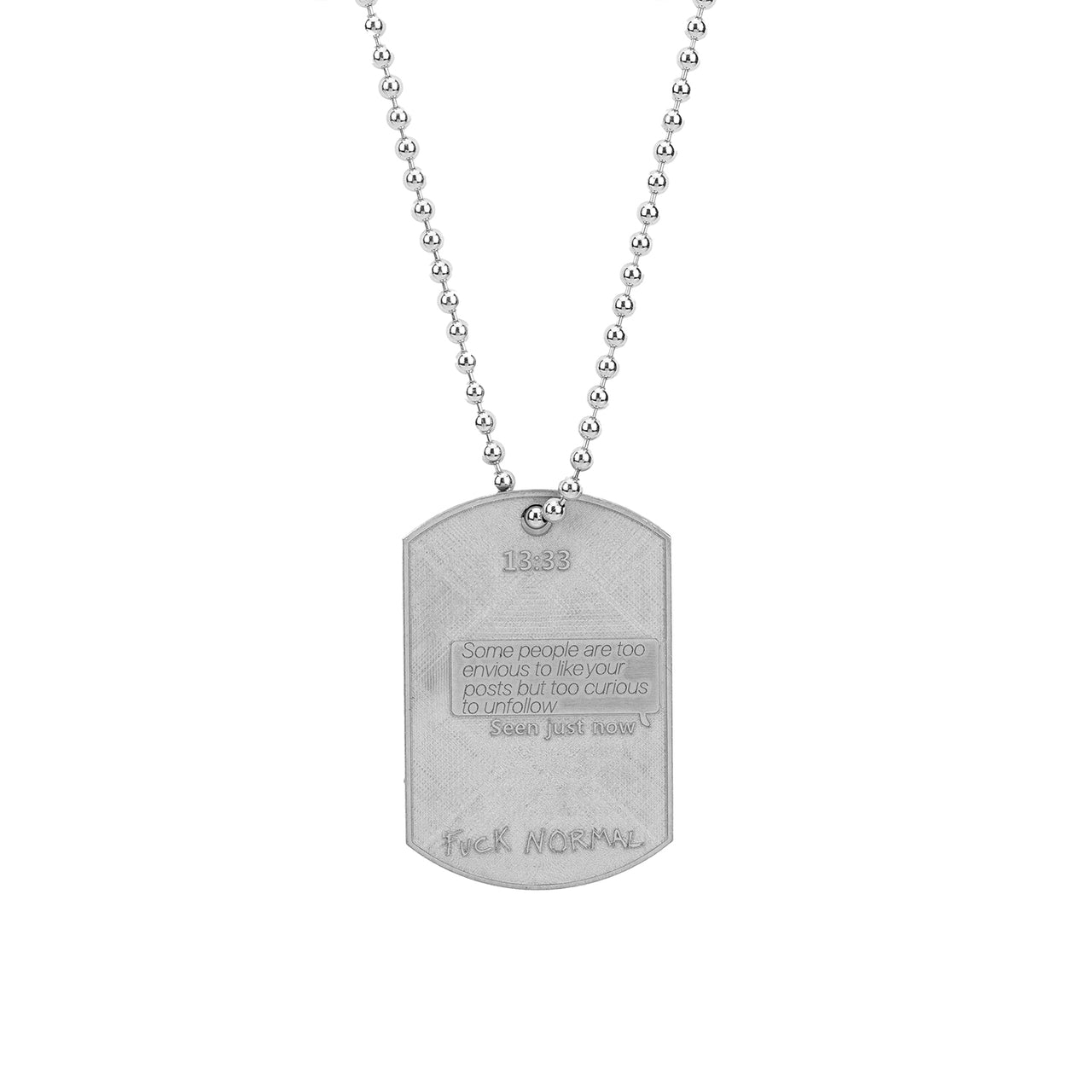 Military Big White Rhodium Unfollow