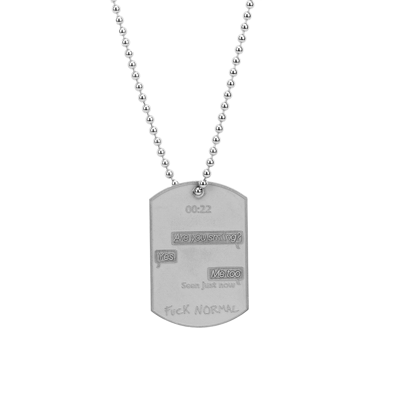 Military Big White Rhodium Me Too