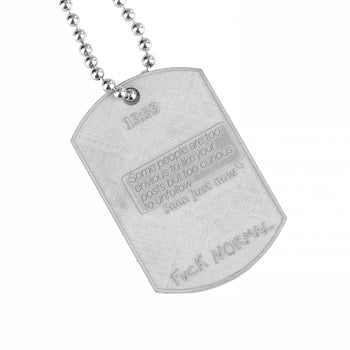 Military Big White Rhodium Unfollow