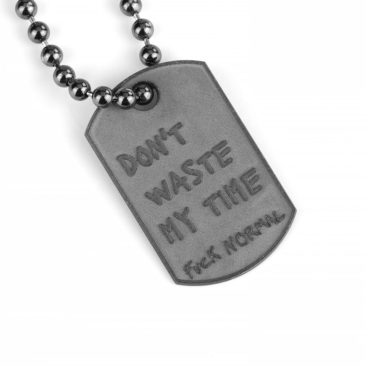 Military Small Black Rhodium Waste Time
