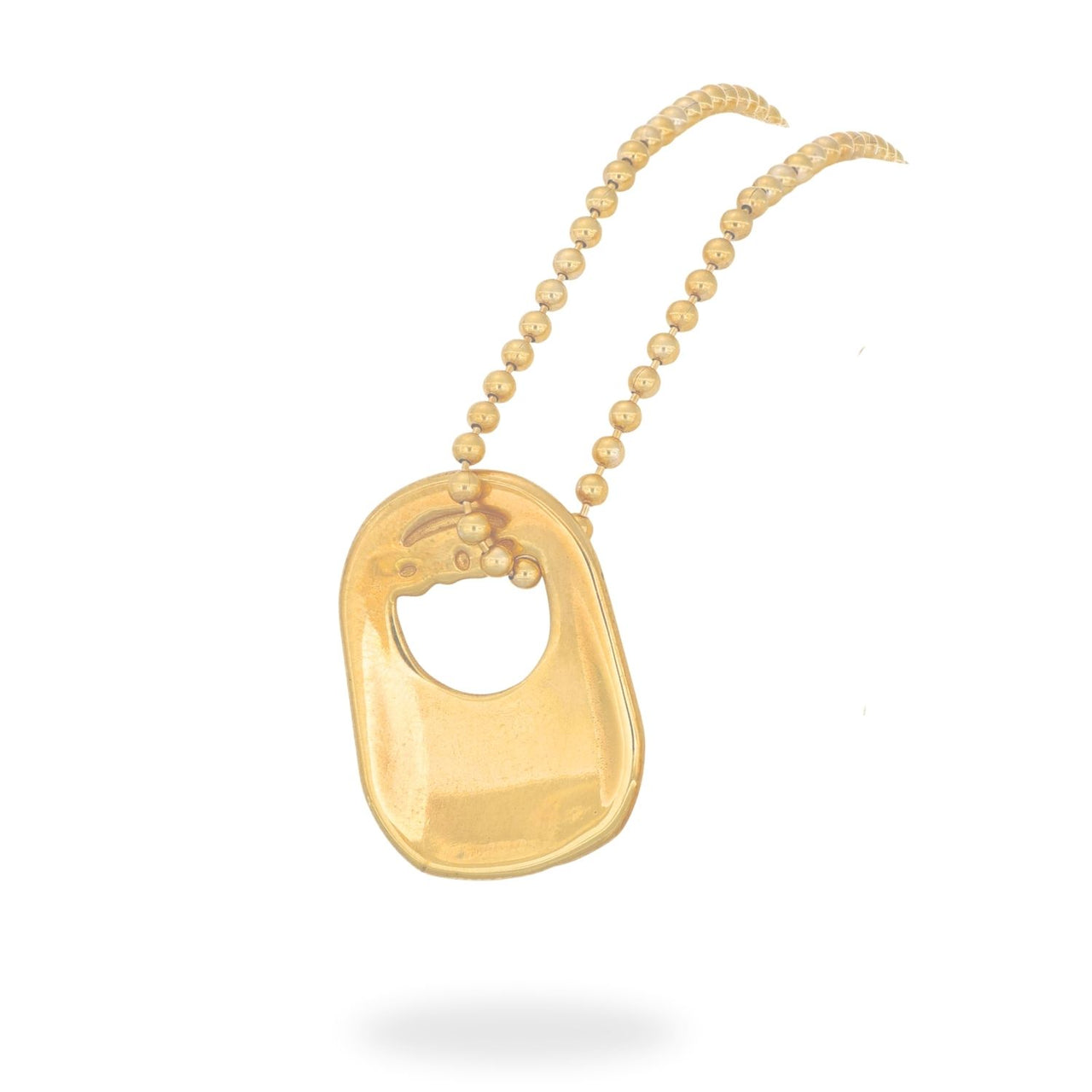 Fuck Normal Can Tab Pendant With Ball Chain Yellow