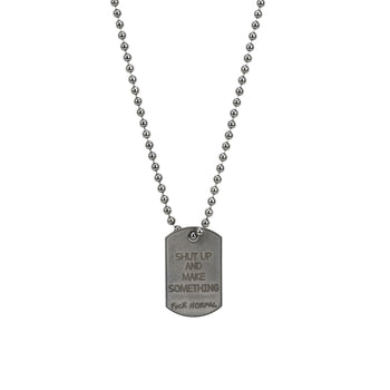 Military Small Black Rhodium Shut Up