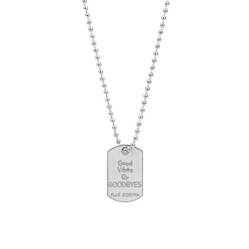 Military Small White Rhodium Vibes