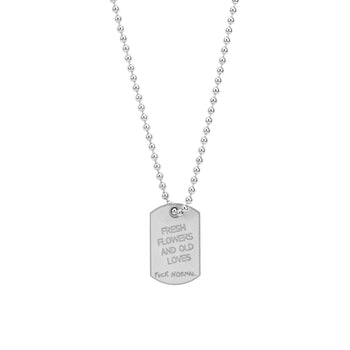 Military Small White Rhodium Flowers Old Love