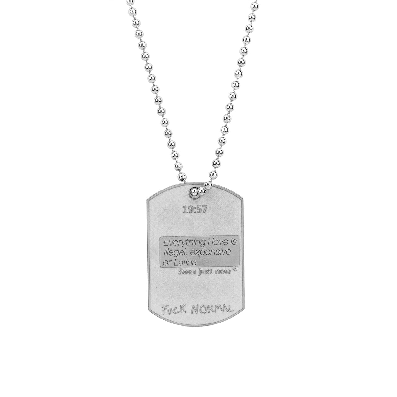 Military Big White Rhodium Latina