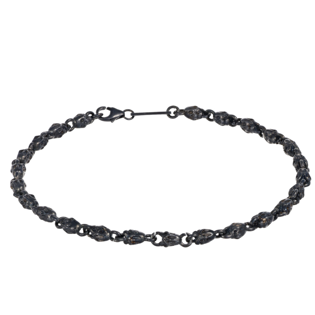 Mini Skull Bracelet In Black (20 Cm)